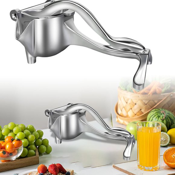 Hearth & Gear Manual Juicer Squeezer Efficient Orange Fruit Juice Extractor Kitchen Handheld For Fresh Drinks Juicer Strainer Replacement Cider Stainless Lemonade Stand Vendor Cold Juicer Manual Glass