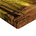 thumbnail image 2 of Ambesonne Fall Fitted Sheet, Pathway into the Forest, Full Size, Yellow Brown, 2 of 3