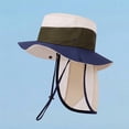 thumbnail image 2 of FAWUUDO Boys Girls Bucket Hat Cotton Color Block Breathable Sun Hat for Toddler Kids Outdoor Camping Travel, 2 of 5