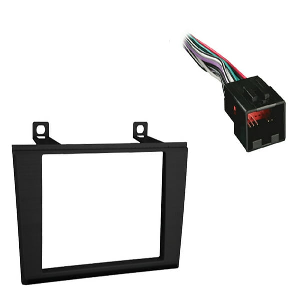 Fits Ford Thunderbird 2004-2005 Double DIN Harness Radio Dash Kit - Black