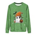 thumbnail image 3 of Ailaofu Women's Halloween Printed Round Neck Casual Sports Long Sleeve Sweatshirt Top Sweatshirt Loose Soft Long Sleeve Pullover Tops, 3 of 6