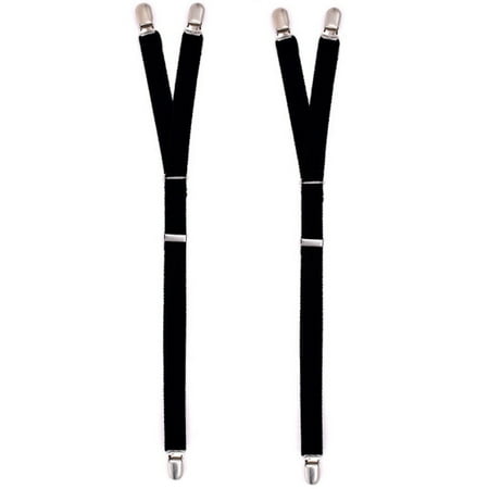 

2Pcs/Set Y Style Elastic Leg Suspender Strap Shirt Stays Non-slip Locking Clamps