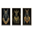 thumbnail image 2 of Designart "Graphic Anubis Iconic Egyptian Jackal God III" Egyptian Woman Framed Wall Art Set Of 3 - Gold Woman Egyptian Frame Gallery Set For Office Decor, 2 of 6