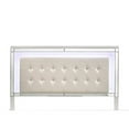 thumbnail image 2 of Pemberly Row Modern Solid Wood King Size Lighted Bed in White, 2 of 6
