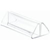 Plymor Clear Acrylic Pinch-Style Sign Clip Display with Label Front, 4" W x 1.875" D x 1.25" H