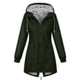 thumbnail image 4 of Ynynloco Women Waterproof Outdoor Hiking Raincoat Machine Washable Lined Rain Jacket Lightweight Hooded Jackets Trench Coats S-XXL, 4 of 9