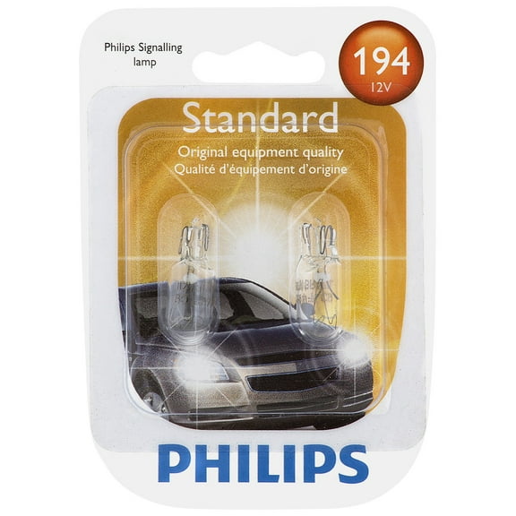Philips Standard Miniature 194, W2,1X9,5D, Glass, Always Change In Pairs!