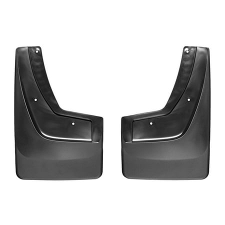 WeatherTech Custom No Drill Splash Guard MudFlaps compatible with GMC Sierra 1500, Sierra 2500HD/3500HD, Sierra 1500 Limited, Front Pair - Black