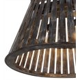 thumbnail image 6 of Meyda 142776 31 in. Peach Basket Pendant, Weathered Wicker Black Hardware, 6 of 7