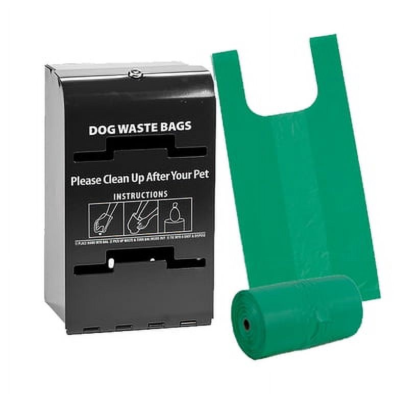 Low Profile Dog Waste Station / Tie-Handle Roll (Black)