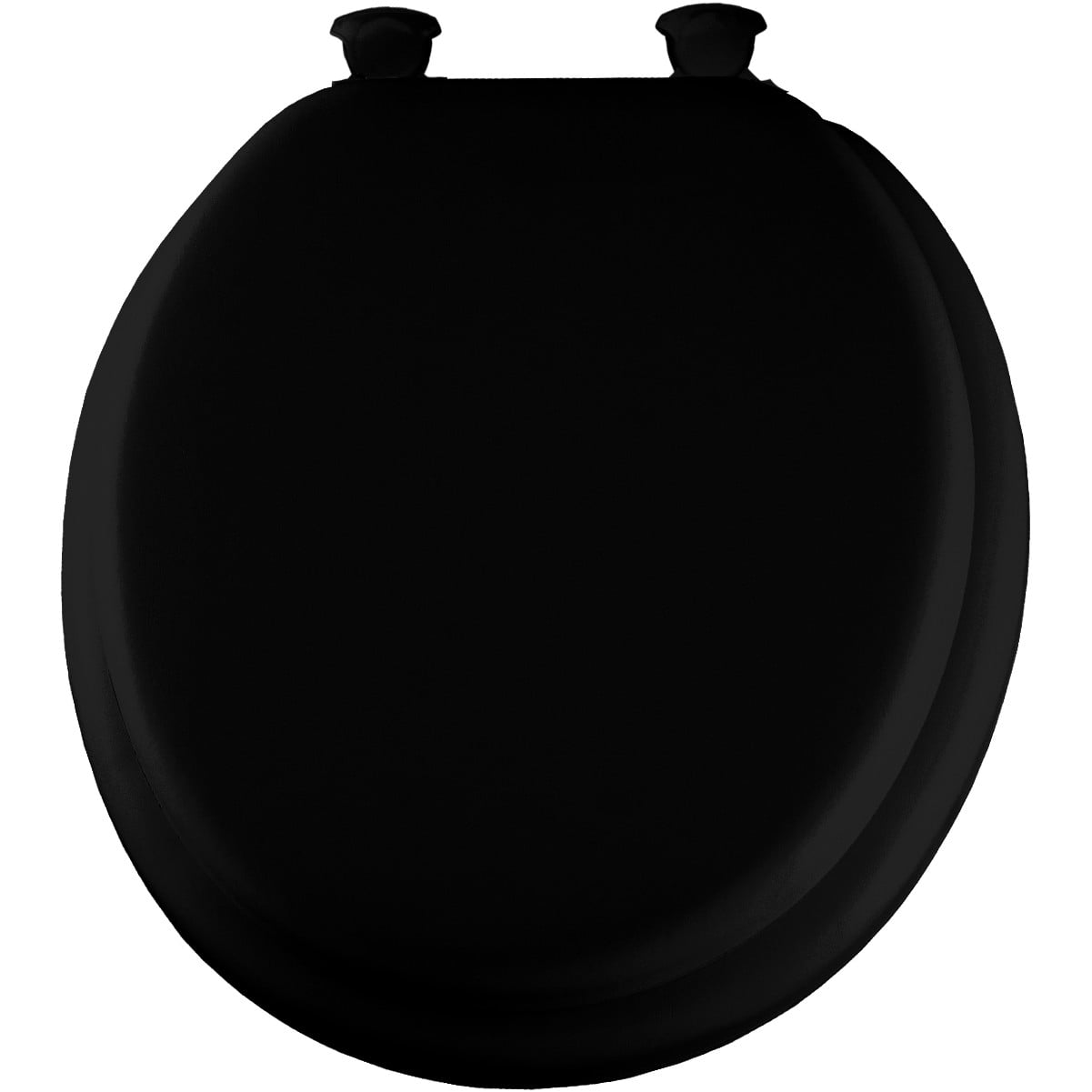 Mayfair Lift off Round Cushioned Vinyl Soft Toilet Seat in Black