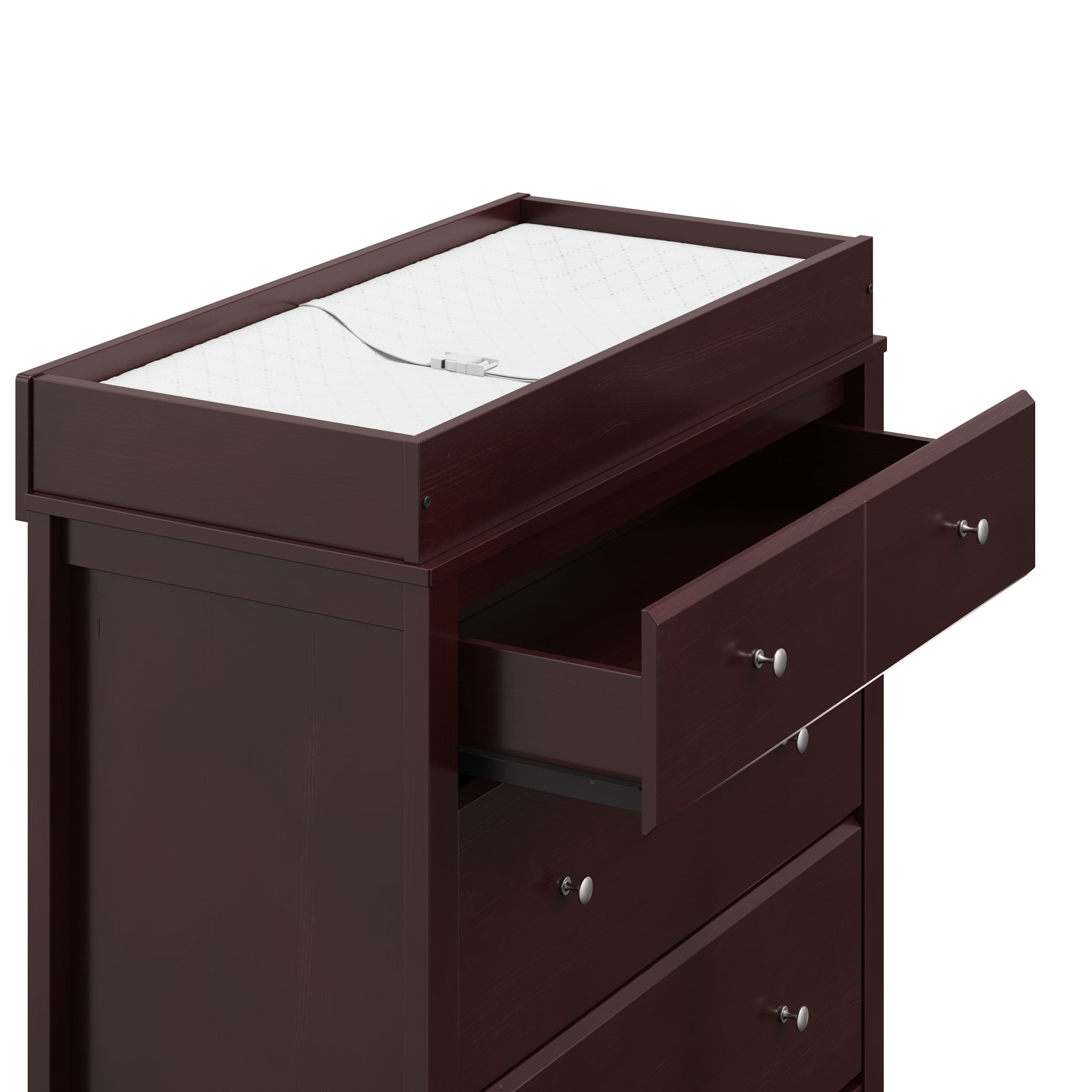 Storkcraft Horizon 3 Drawer Infant Changing Table Dresser, Espresso