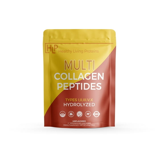 Healthy Living Proteins Multi Collagen Peptides Powder, Unflavored, 1lb