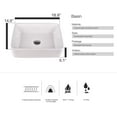 ELECWISH Rectangular Ceramic Vessel Sink and Faucet Combo above Counter