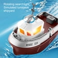 thumbnail image 4 of HLONK RC Boat  1/144 2.4Ghz RC Tugboat for Pools and Lakes  High-Speed Remote Control Boat Ship with Dual Motor and LED Light Boats Water Toys - RTR Version (Brown), 4 of 9