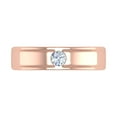 thumbnail image 7 of 14K Rose Gold Channel Set Diamond Solitaire Wedding Band Ring (0.18 Carat) - IGI Certified (Ring Size 11), 7 of 7