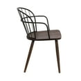 thumbnail image 4 of Bradley Steel Framed Side Chair in Black Powder Coated Finish and Walnut Glazed Wood, 4 of 6