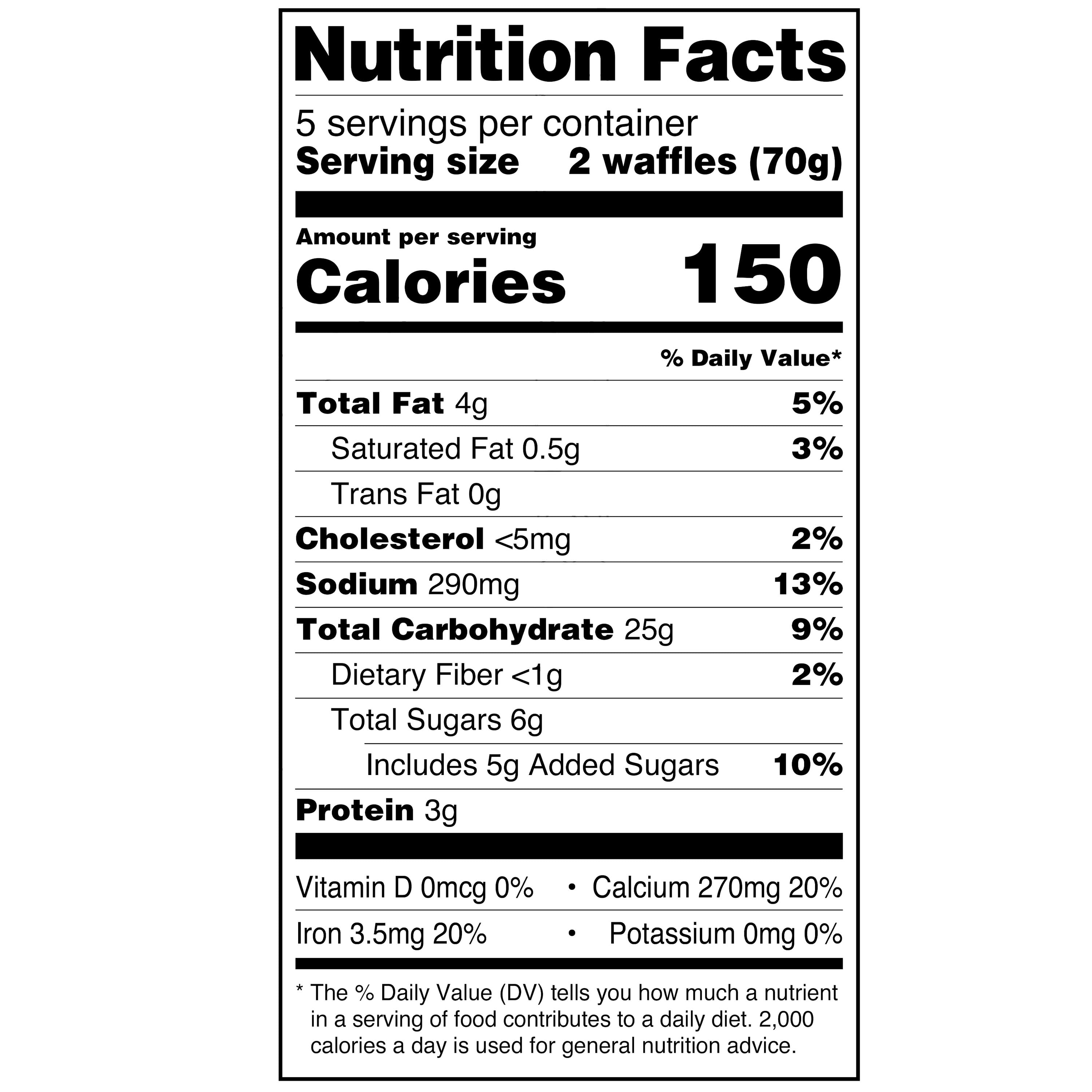 Great Value Blueberry Waffles, 12.3 oz, 10 Count (Frozen)