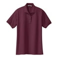 thumbnail image 5 of Mafoose Women's Comfortable Silk Touch Polo Golf Shirt Short Sleeve Burgundy M, 5 of 7