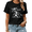 Black, variant on Cute Highland Cow Family Dab Graphic Tees Womans T-shirt Shirts Black White S-5XL Tops
