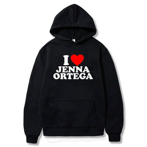 I Love Jenna Ortega Hoodies Streetwear Pullovers Women Men Fashion Long Sleeve Sweatshirts