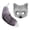 Grey, variant on Nnndbs Fox Mask and Tail Set with Faux Fur, Cosplay Animal Mask with Fluffy Tail Keychain for Halloween Party Masquerade Role Play Costume