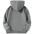 thumbnail image 4 of Mwjwdo Unisex Boys Girls Fleece Lined Sherpa Hoodie Kids Warm Winter Hoodies Pullover Hooded Sweatshirt Sweater 1-12Y Gray 11 Years, 4 of 9