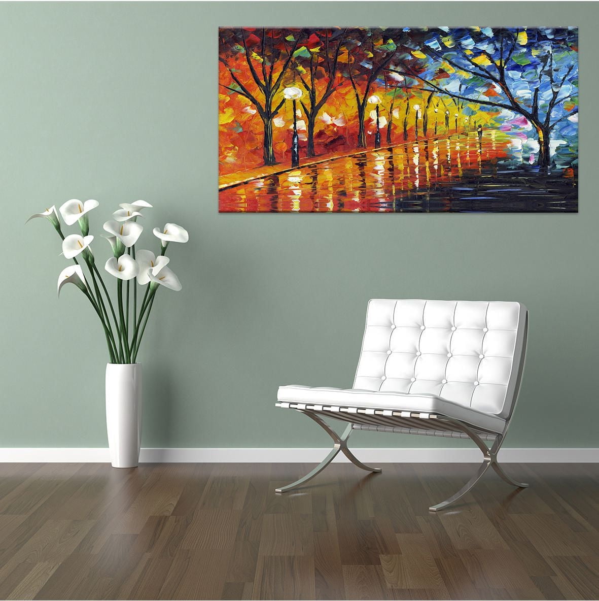Design Art Stroll through Beauty Landscape Canvas Art