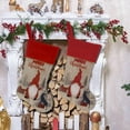 thumbnail image 7 of Cheapark 2-Piece 18 Inch Gnome Santa Stockings - Personalized Soft Red Design for Fireplace, Festive Family Holiday Decor, 7 of 7