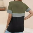 thumbnail image 4 of Runfenguu Womens Plus Size T Shirts Crew Neck Color Stripe Shirts Short Sleeve Top Casual Summer Tshirts Loose Fits Tee, 4 of 7