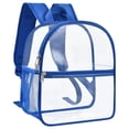 thumbnail image 2 of Clear Stadium Backpack - Transparent Concert Bag - PVC Clear Bookbag for Events Sports - Security Approved See-Through Backpack - Travel Daypack - Sky Blue, 2 of 7