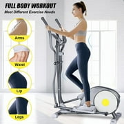 Doufit Elliptical Machine for Home and Indoor with Adjustable Magnetic Resistance and Stride, Heavy Duty with Monitor