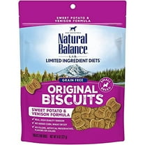 Natural Balance L.I.T. Limited Ingredient Treats Small Breed Dog Treats, Sweet Potato & Venison Formula, 8 Ounce Pouch, Grain Free