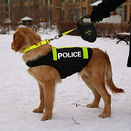 Police Dog Pet Costume for Medium to Large Dogs Large Dog Vest - L