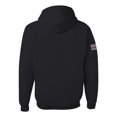 thumbnail image 2 of Wild Bobby, Fighting Cancer And Still Sexy USA Flag Sleeve Breast Cancer Awareness Unisex Hoodie Sweatshirt, Black, Small, 2 of 7