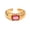 Gold Red, variant on Gemstone Adjustable Ring for Women Minimalist Stackable Finger Ring Jewelry Silver Red