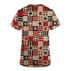 thumbnail image 3 of Blusa de manga corta con cuello en V para mujer, blusa con bolsillos estampados para el día de la independencia Pompotops hkajfhjk466331, 3 of 4