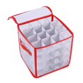 thumbnail image 2 of Christmas Ornament Storage Box Christmas Tree Ornament Organizer Hard Plastic Storage Container with Dividers Design Case for Seasons, 2 of 9