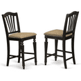 CHEL7BLKC Chelsea 7 Piece Counter Height Dining Set Consist of a