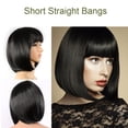 thumbnail image 2 of Dengmore Lady Girl Wig Women's Short Straight Bangs Full Hair Wigs Cosplay Party, 2 of 6