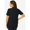 thumbnail image 2 of Jessica London Women's Plus Size Short Sleeve Mock Neck, 2 of 3
