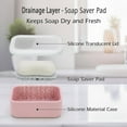 thumbnail image 3 of Travel Soap Case, Topboutique Soap Holder, Portable Travel Soap Dish, Leak-Proof Design Soap Container, Silicone Soap Saver, Bar Soap Travel Case with Drainage Layer, Pink, 3 of 7