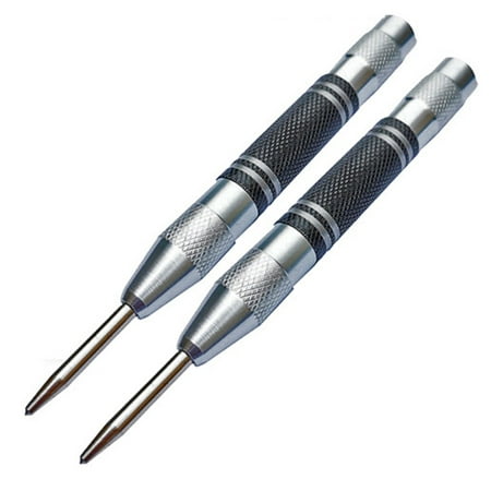 

2Pcs Automatic Center Punch Center Punch Loaded Marking Starting Holes Tool Woodwork Tool Drill Bit