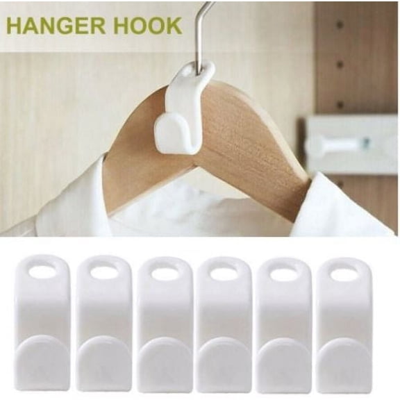 50PCS Clothes Hanger Connector Hooks Space Saving Coat Hanger Connectors for Wardrobe Closet Garderobe