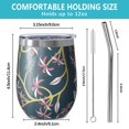 thumbnail image 5 of Modern 12oz Stainless Steel Insulated Wine Tumbler with Lid and Straw – Double Wall Vacuum Mug for Hot & Cold Drinks, 304 Steel Interior, Sweat-Free Design, 5 of 5