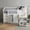 White, variant on VECELO Twin Size Loft Bed with Pull-out Desk, 4 Storage Drawer Cabinet and 2-Door Shelf Cabinet, Storage Bed Frame with Ladder and Full-length Guardrails, Grey