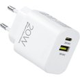 thumbnail image 1 of Cargador rápido USB C de 2 puertos Cargador rápido PD de 18 W, cargador adaptador de corriente QC 3.0 universal compatible con iPhone 13/12/11 Pro/Mini/Pro Max/X/XS Max/XR/SE 2020/8 Plus, iPad, Airpods ACTIVE Biensenido a ACTIVE, 1 of 5