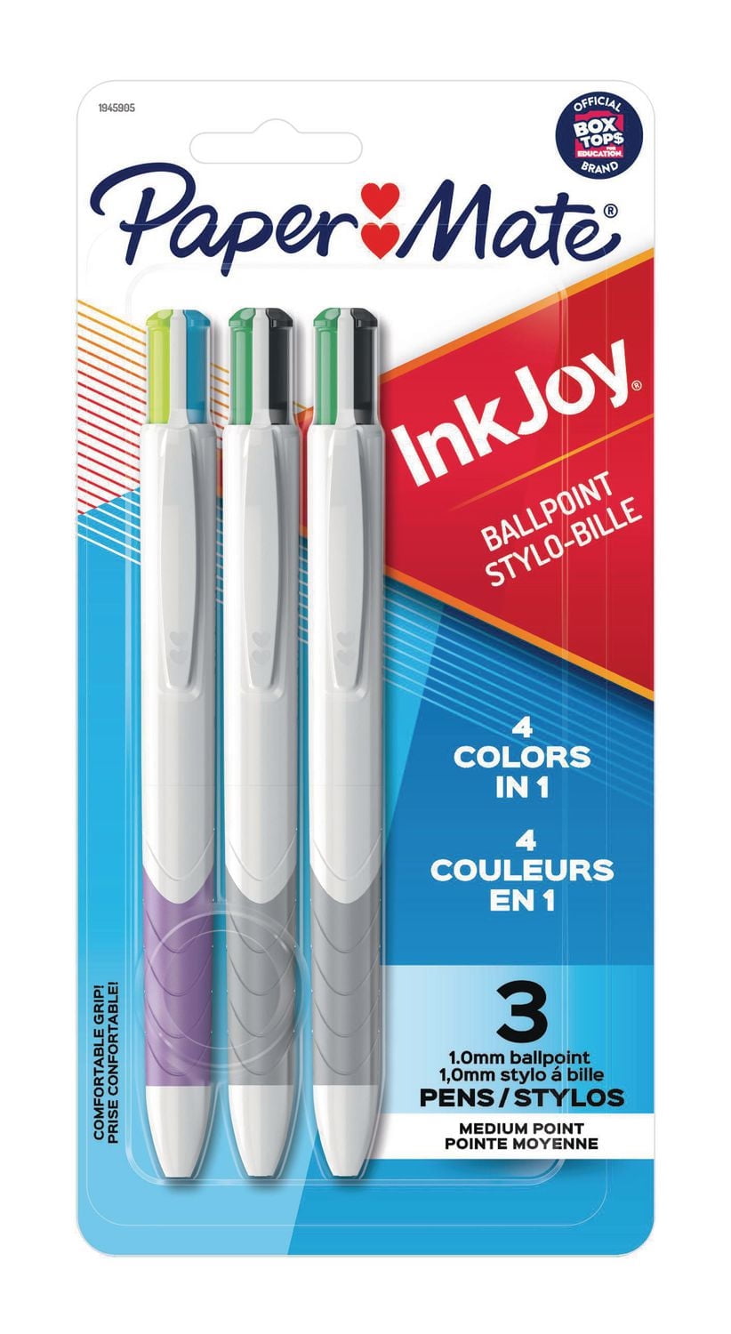 Paper Mate InkJoy Quatro Retractable Medium Point Assorted Ballpoint Pens