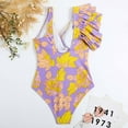 thumbnail image 4 of IDOPIP Women's One Piece Swimsuit with Beach Cover Up Wrap Skirt Floral Sexy Bikini Sets Bathing Suit, 4 of 8