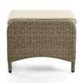 thumbnail image 4 of Afuera Living Outdoor Patio Aluminum Polyrattan Ottoman in Beige, 4 of 8